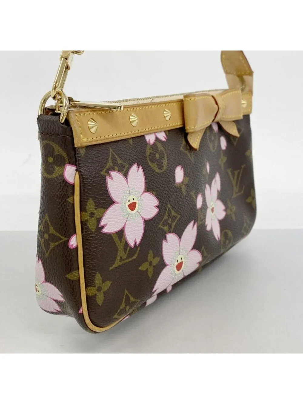 Louis Vuitton Pouch Monogram Cherry Blossom Pochette Accessoires Brown Takashi
